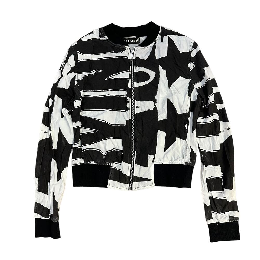 Religion Abstract Bomber Jacket Black & White